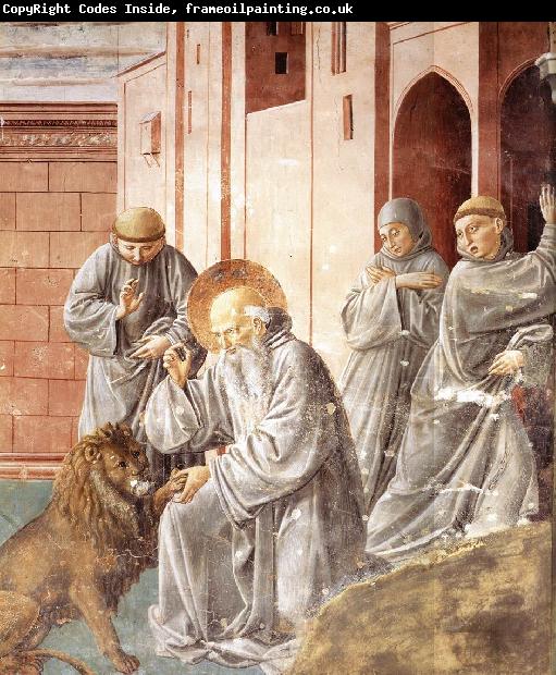 GOZZOLI, Benozzo St Jerome Pulling a Thorn from a Lion's Paw sd